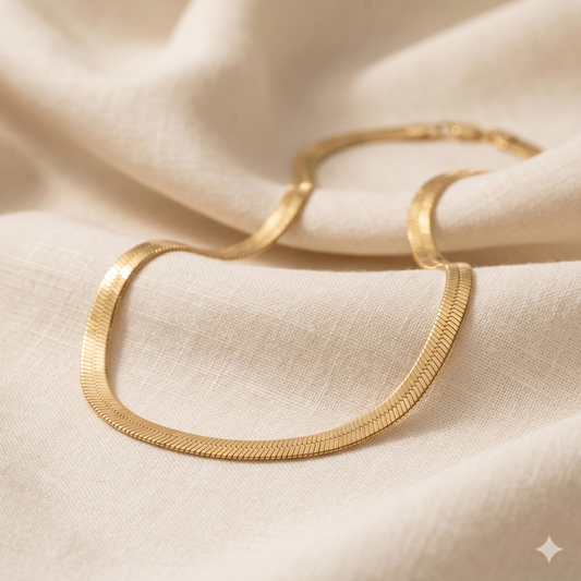 Flat Snake Chain Necklace