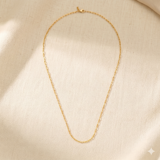 Alohi Paperclip Gold Chain Necklace