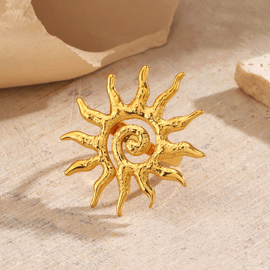 Sunburst Spiral Ring