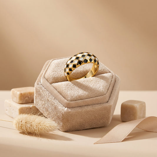 Vintage checker ring